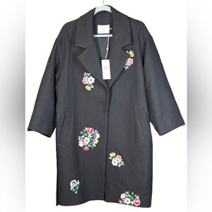 Zayan The Label Louis Embroidered Jacket Floral Embroidery Size M/L NWT NEW